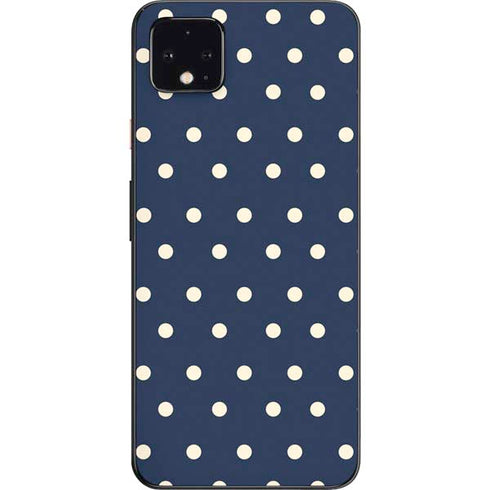 Blue and Cream Polka Dots Google Pixel 4 XL Skin
